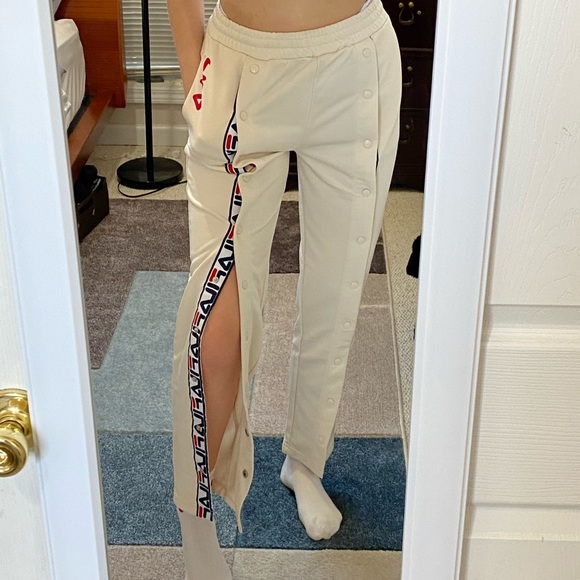 FILA Cream Button Down Track Pants - Picture 6 of 7